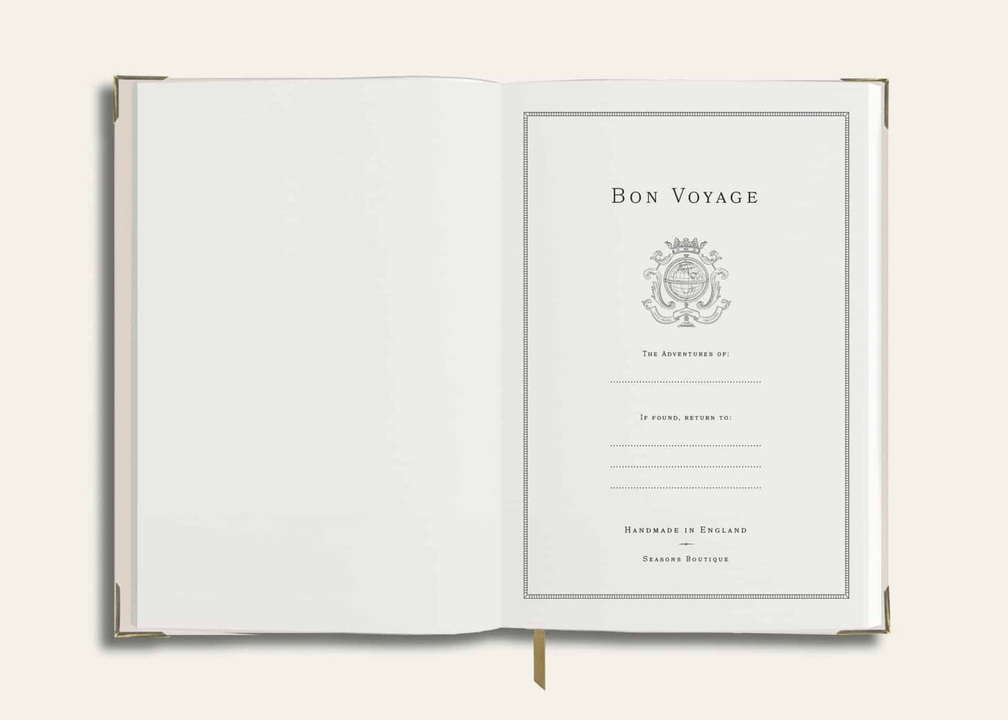 Blush Globe Leather Travel Journal image 3