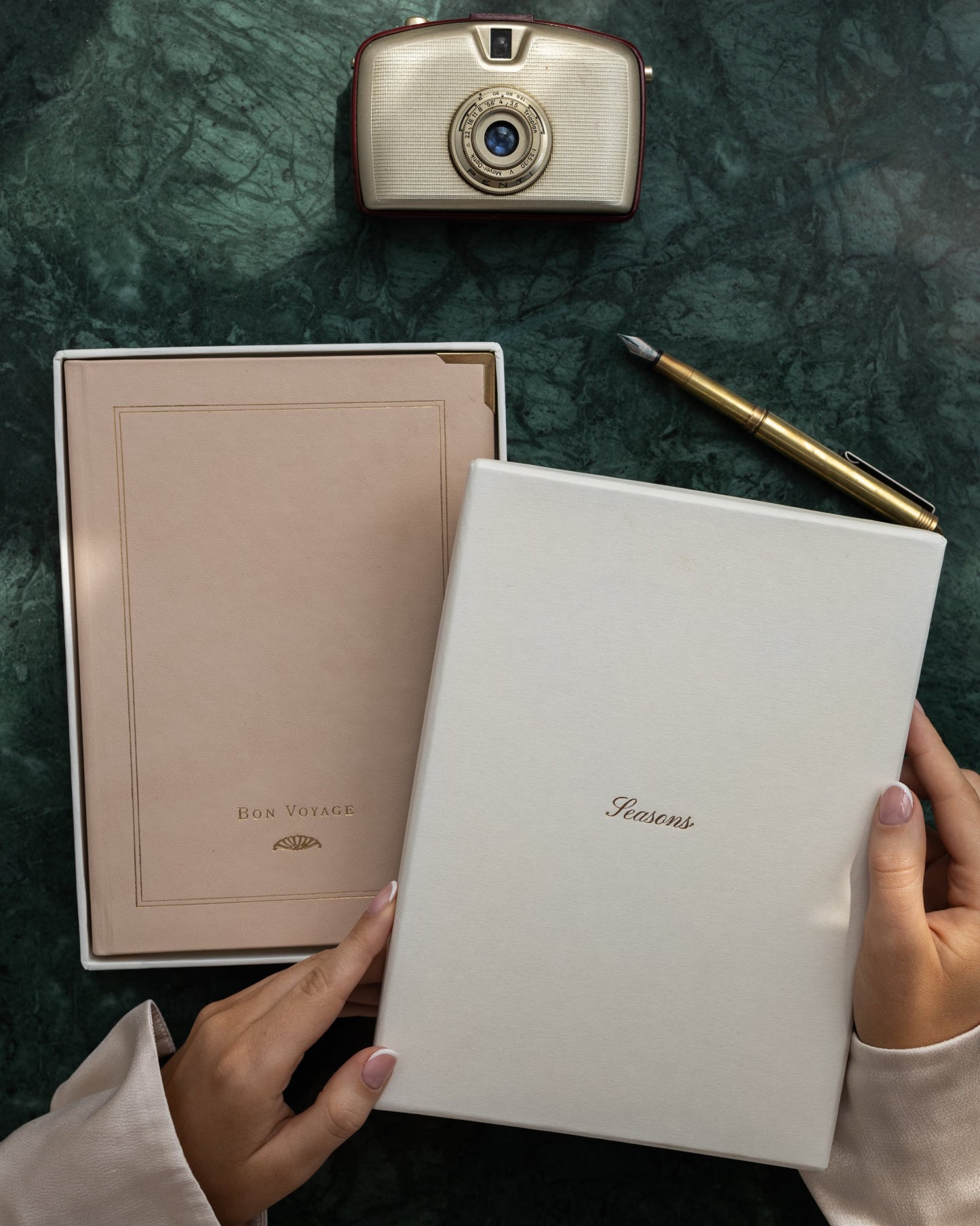 Blush Bon Voyage Leather Travel Journal image 2