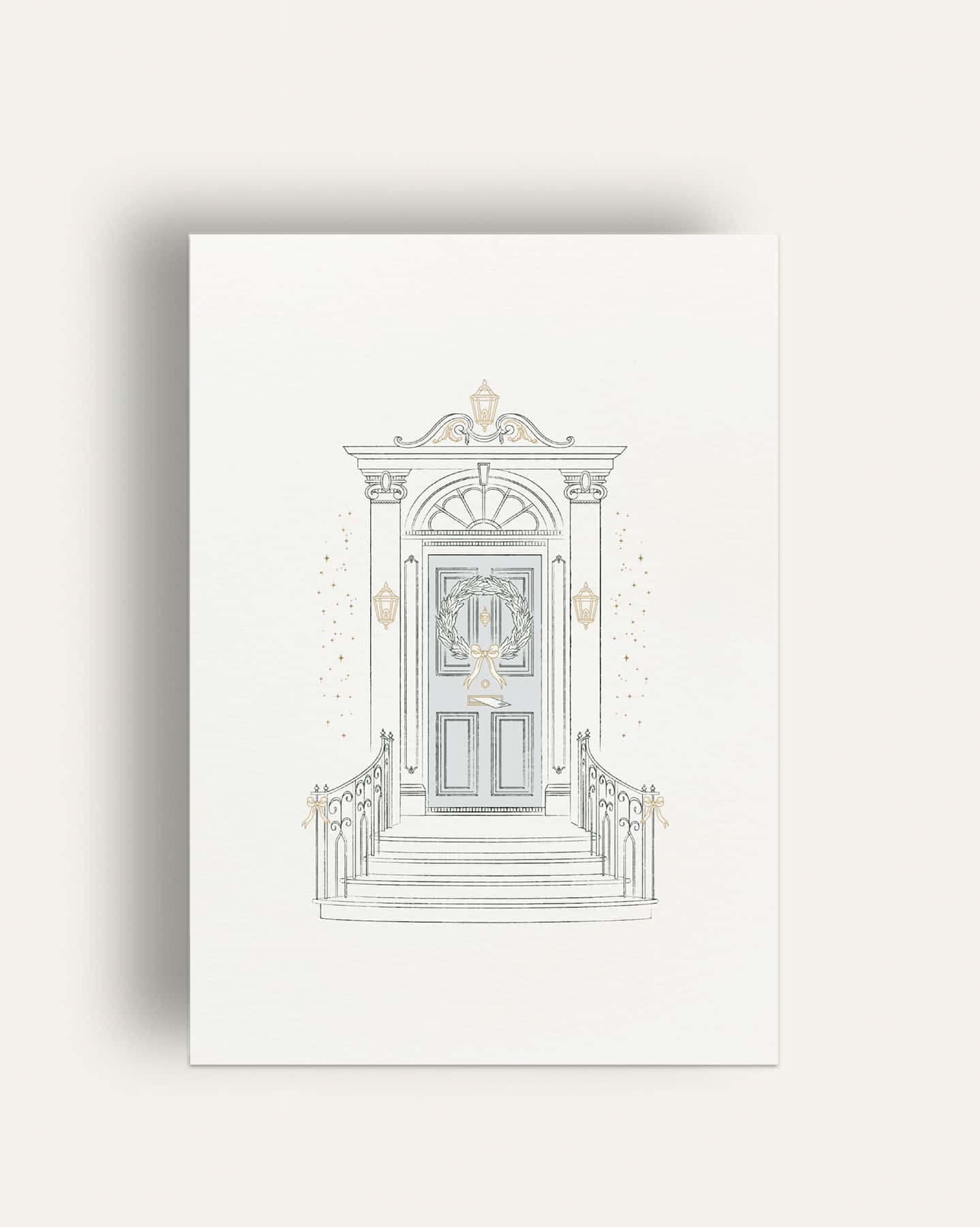 Festive Georgian Door Card image 1