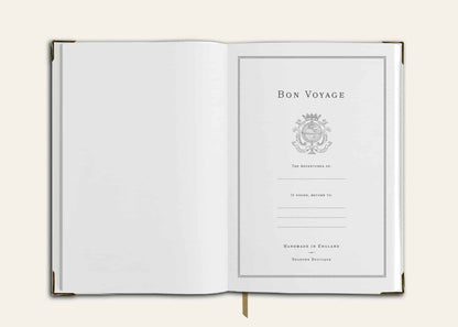 Old English White Bon Voyage Leather Travel Journal image 4