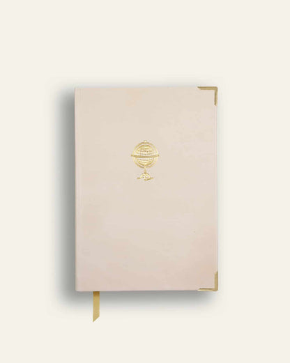 Blush Globe Leather Travel Journal image 0