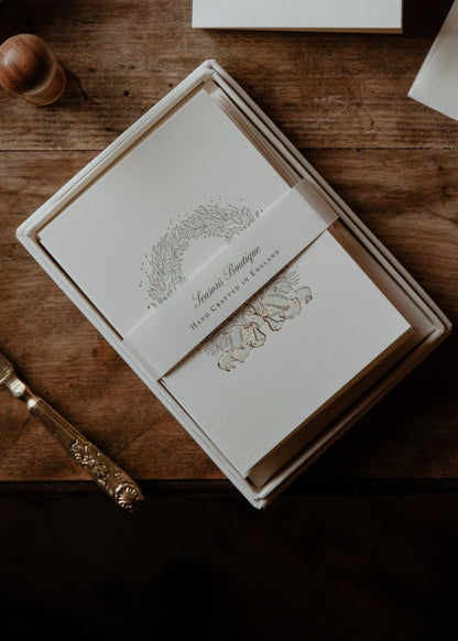 Festive Wreath with Blue Ribbon Card image 2