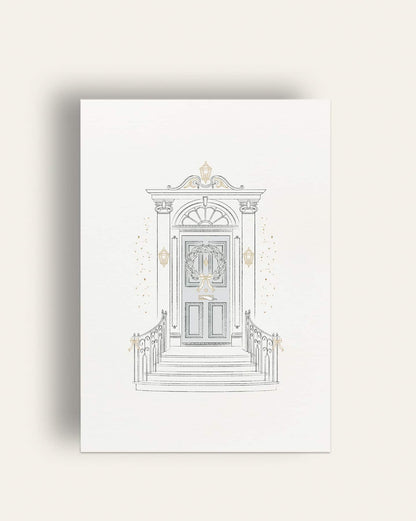 Festive Georgian Door Card image 0