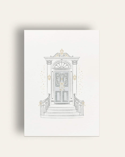 Festive Georgian Door Card image 0