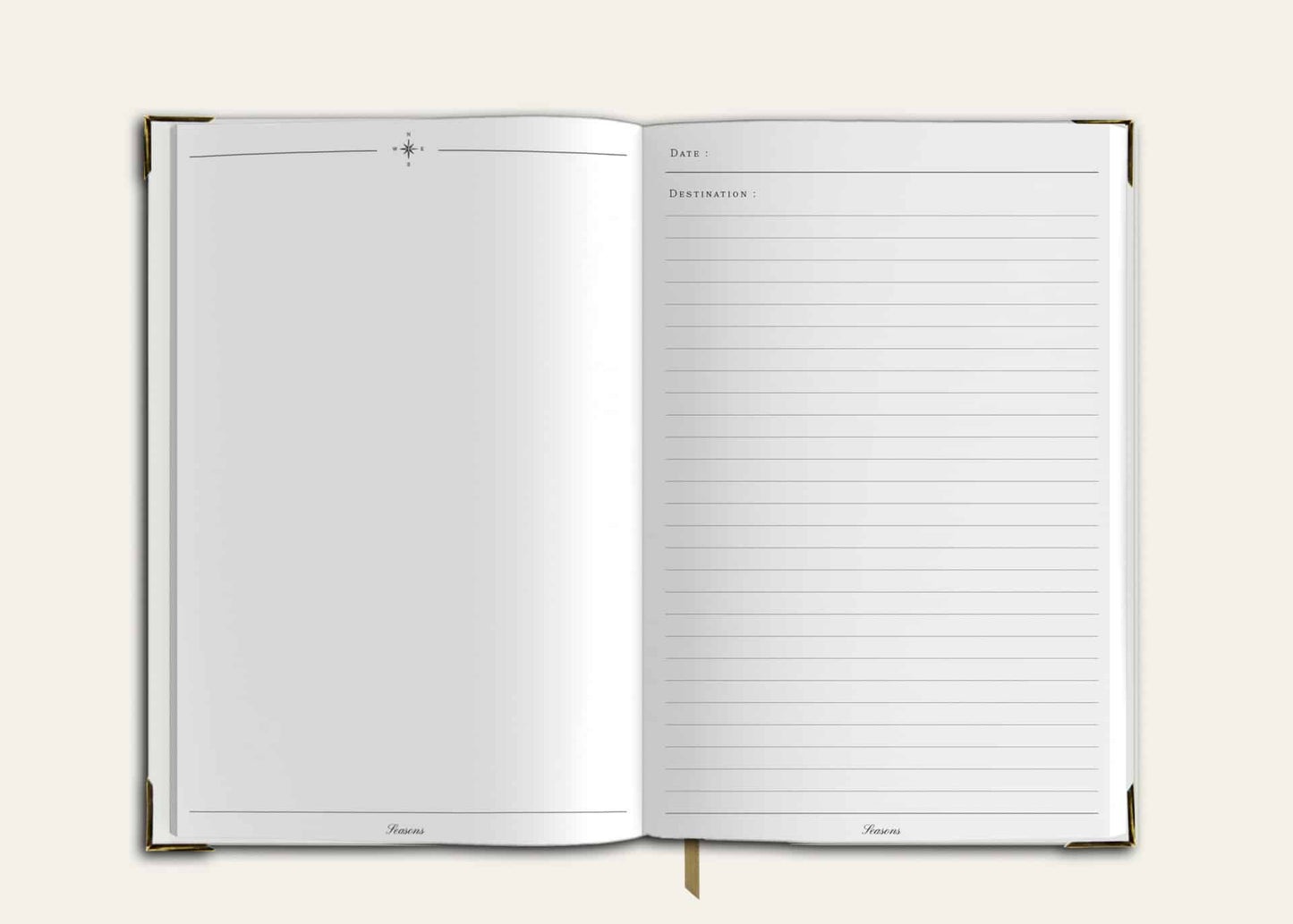 Old English White Bon Voyage Leather Travel Journal image 5