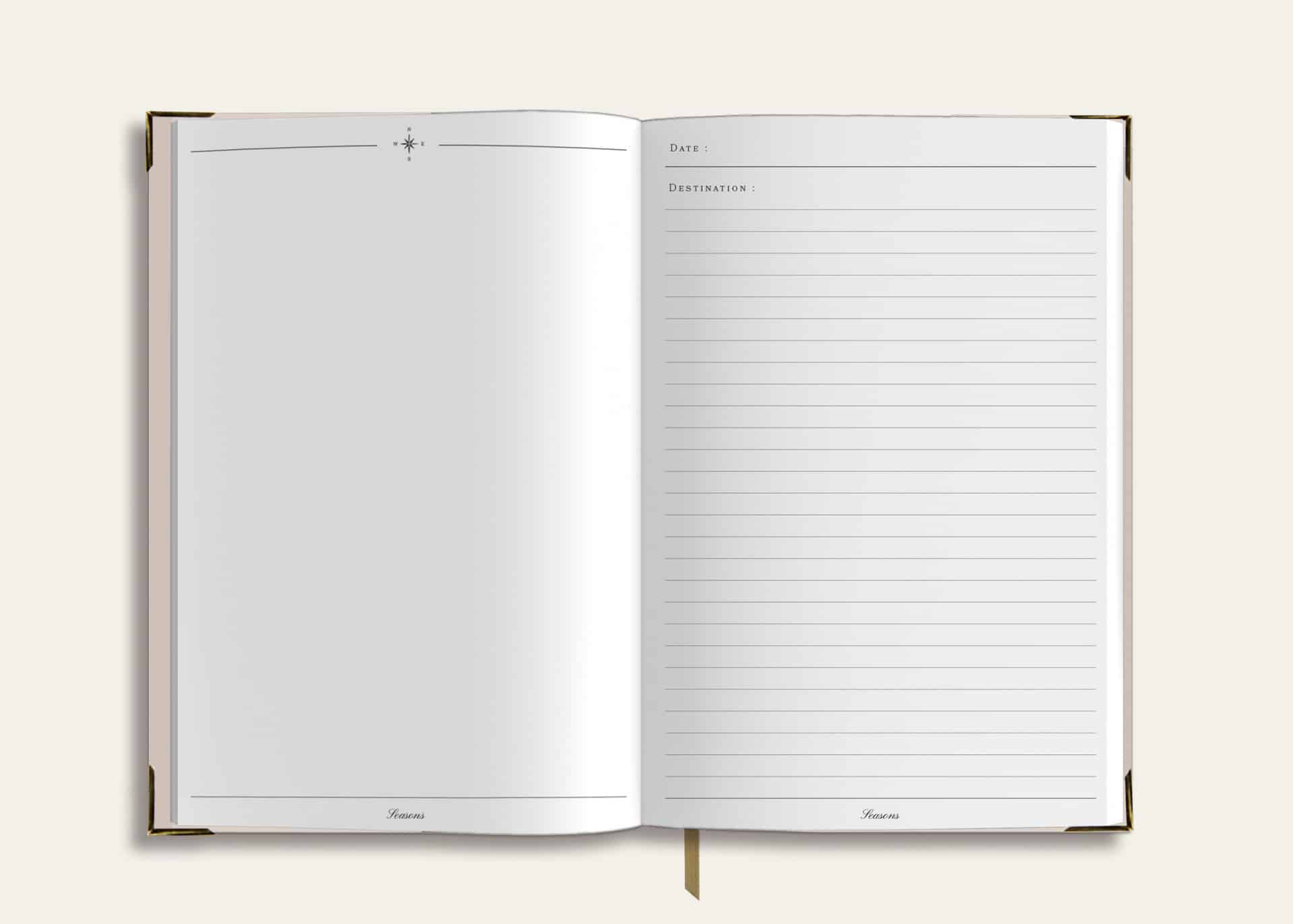 Blush Bon Voyage Leather Travel Journal image 3