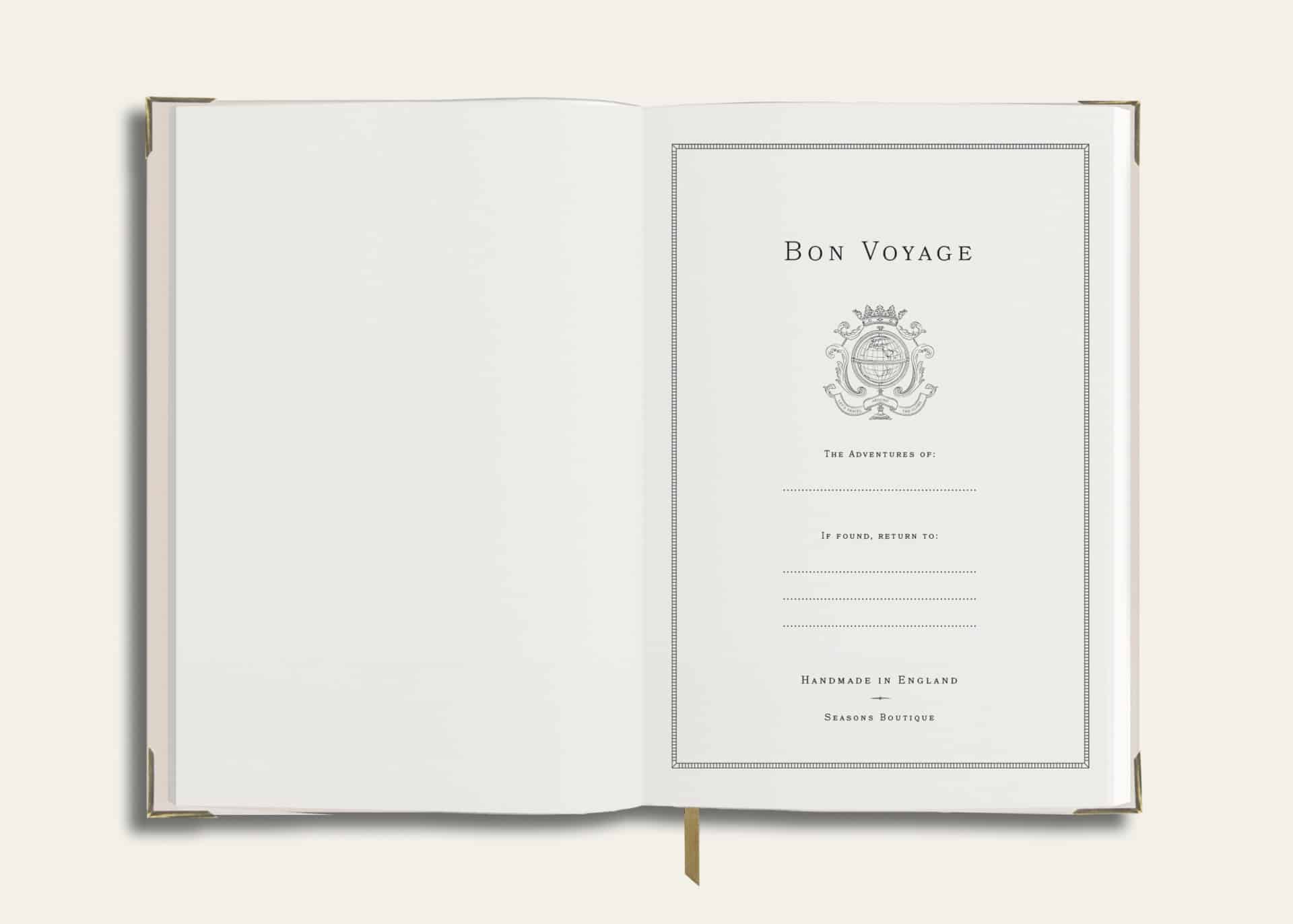 Blush Bon Voyage Leather Travel Journal image 4