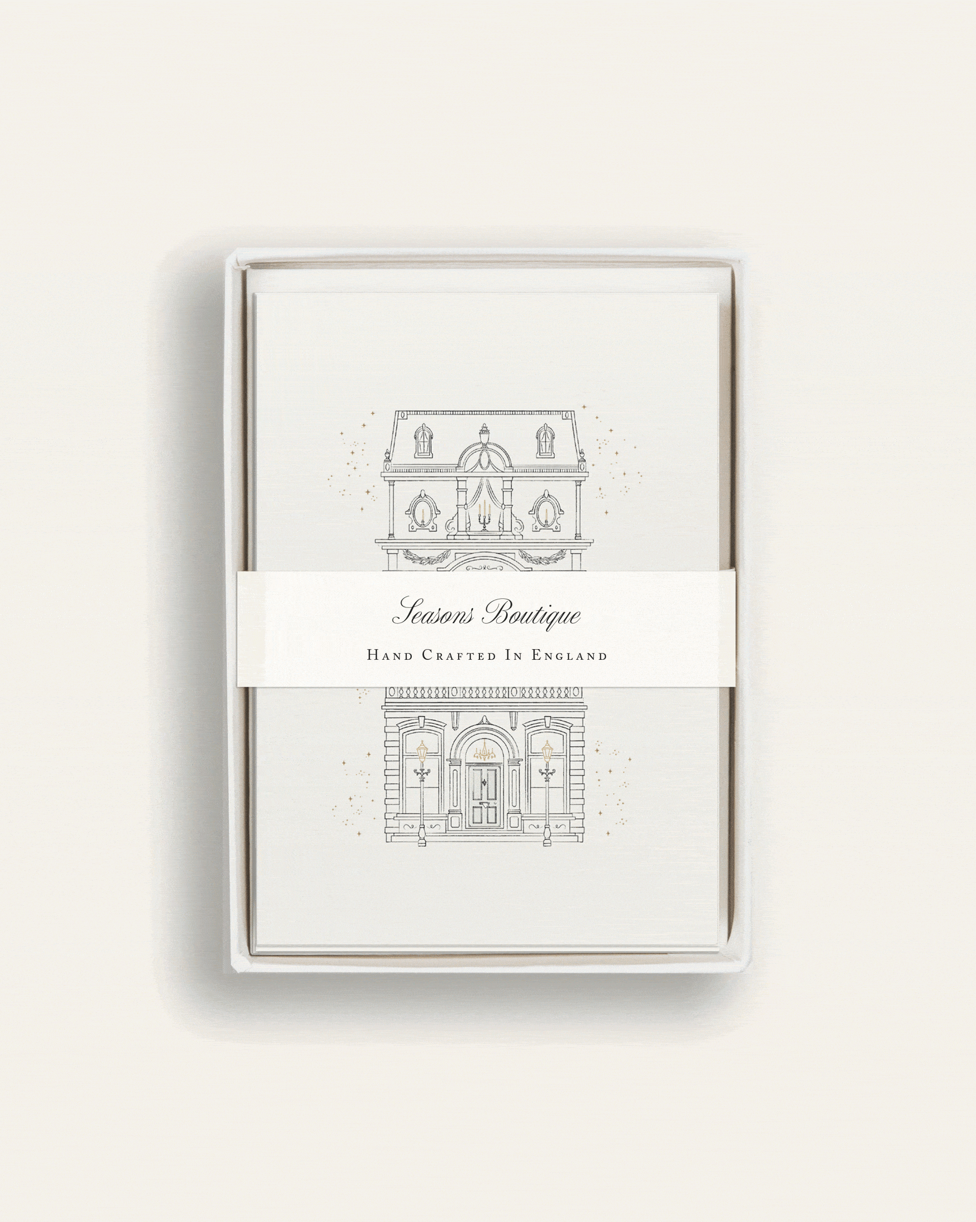 Festive Townhouse Boxed Card Set image 0