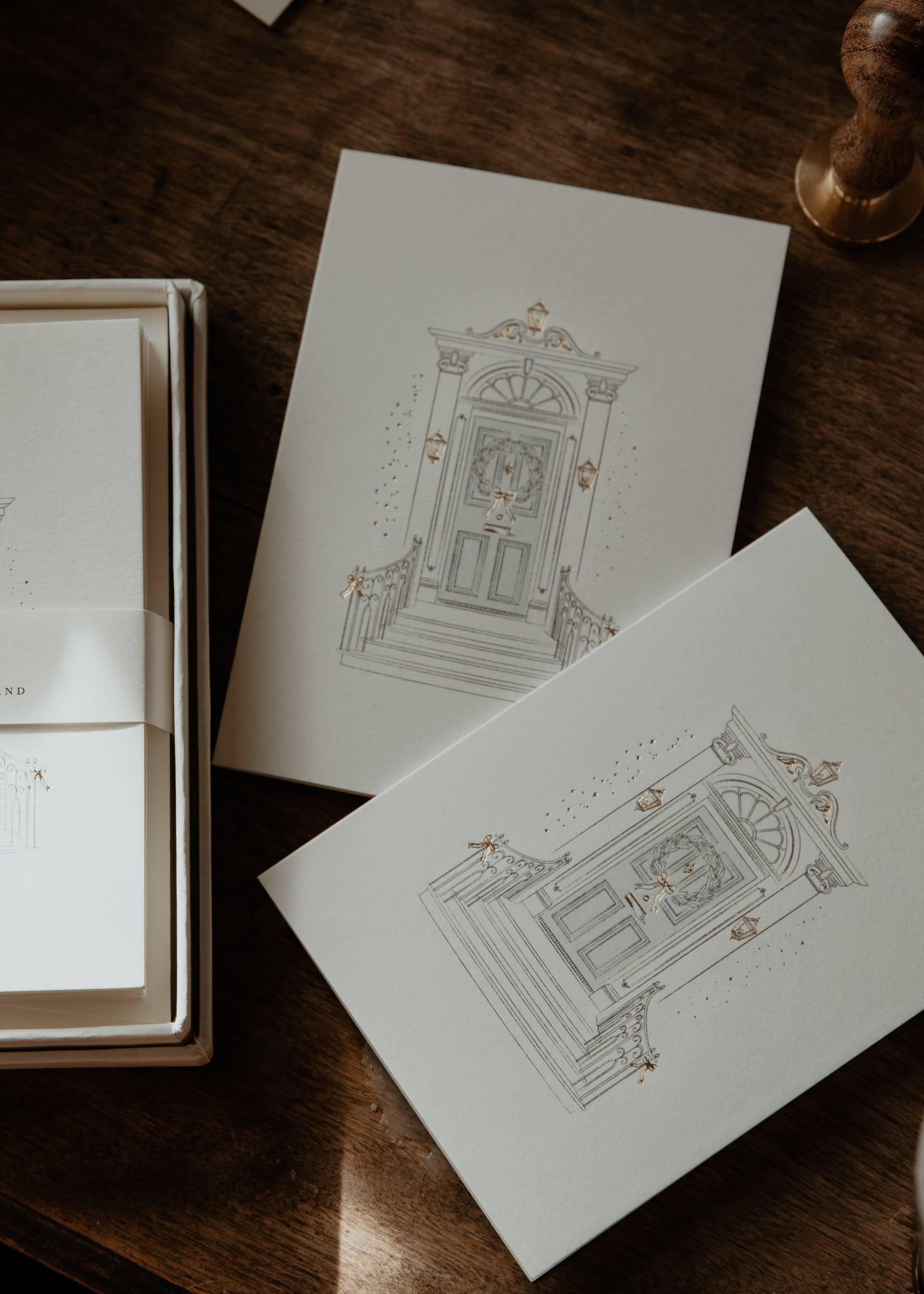 Festive Georgian Door Boxed Card Set image 3