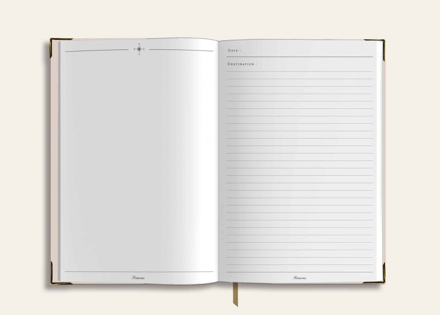 Blush Globe Leather Travel Journal image 4