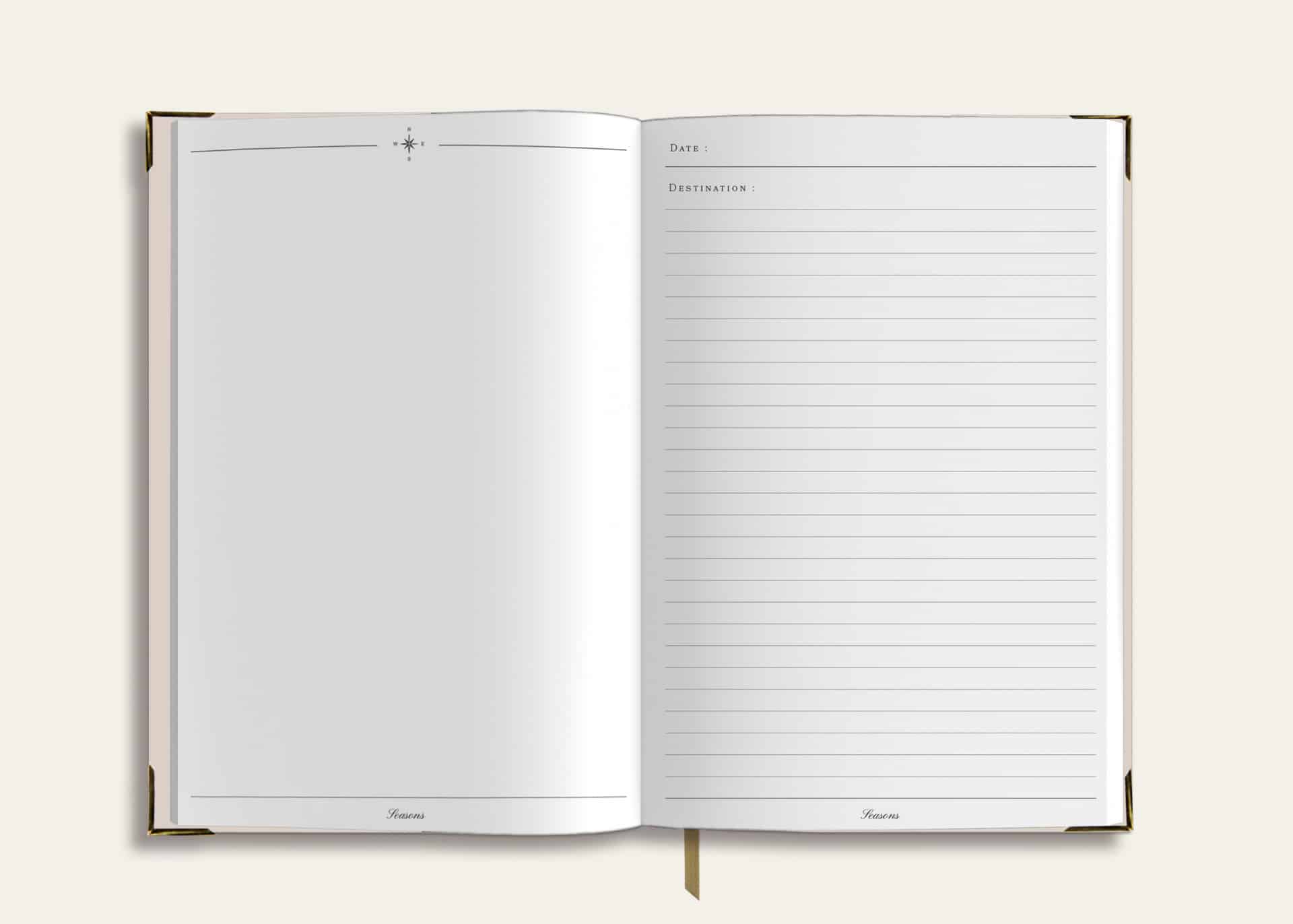 Blush Globe Leather Travel Journal image 4