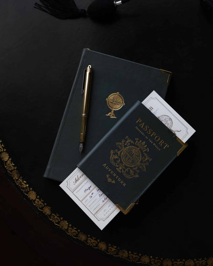 Forest Globe Leather Travel Journal image 1